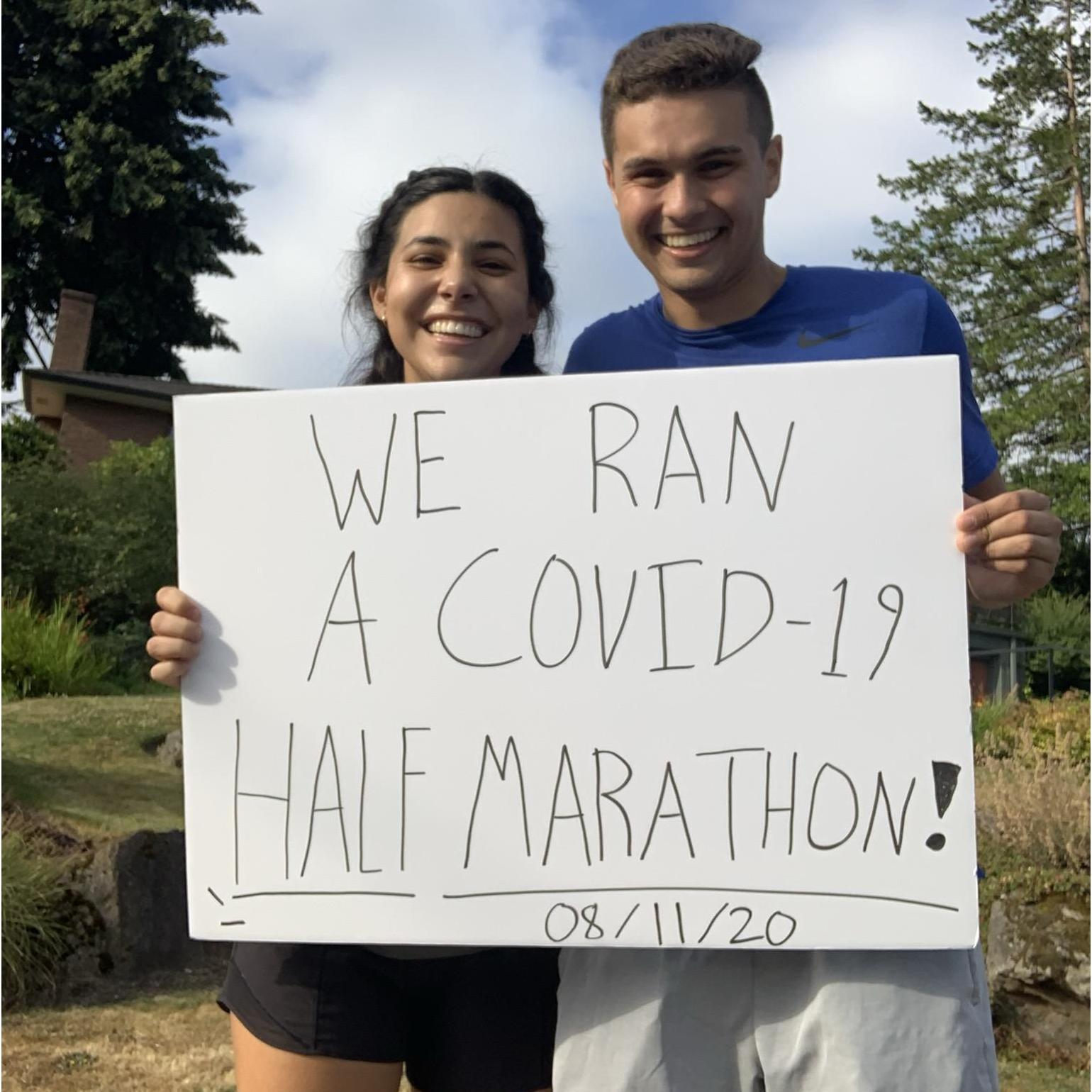 Finished our first half marathon!