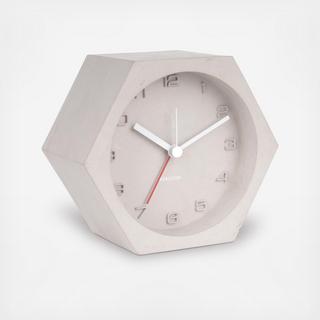 Hexagon Concrete Alarm Clock