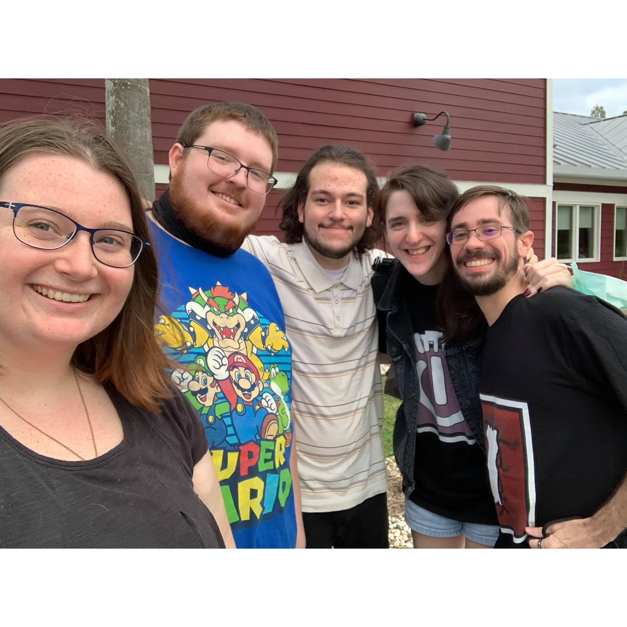 Going out to dinner with friends