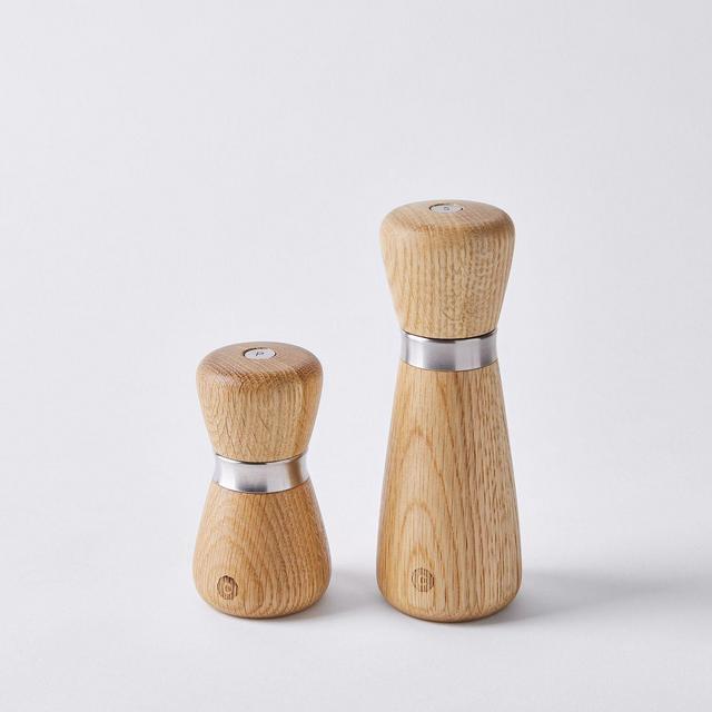CrushGrind Oak Wood & Steel Spice Mill