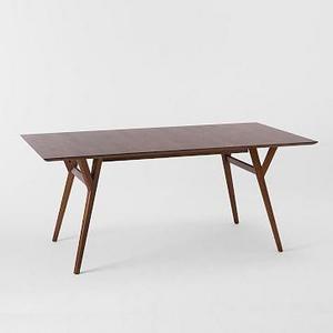 Mid-Century Expandable Dining Table, 60"-80", Walnut