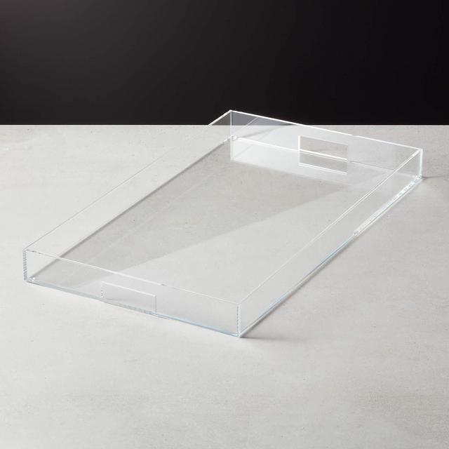 Acrylic Clear Rectangle Tray 24x14