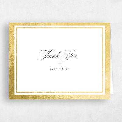 White Wedding Thank You - Essex Landscape Foil