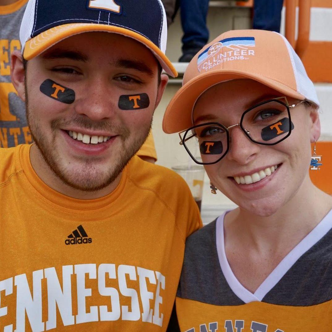 Celebrating our first Tennessee football game together in Neyland Stadium in Knoxville, Tennessee. (October 28, 2019)
