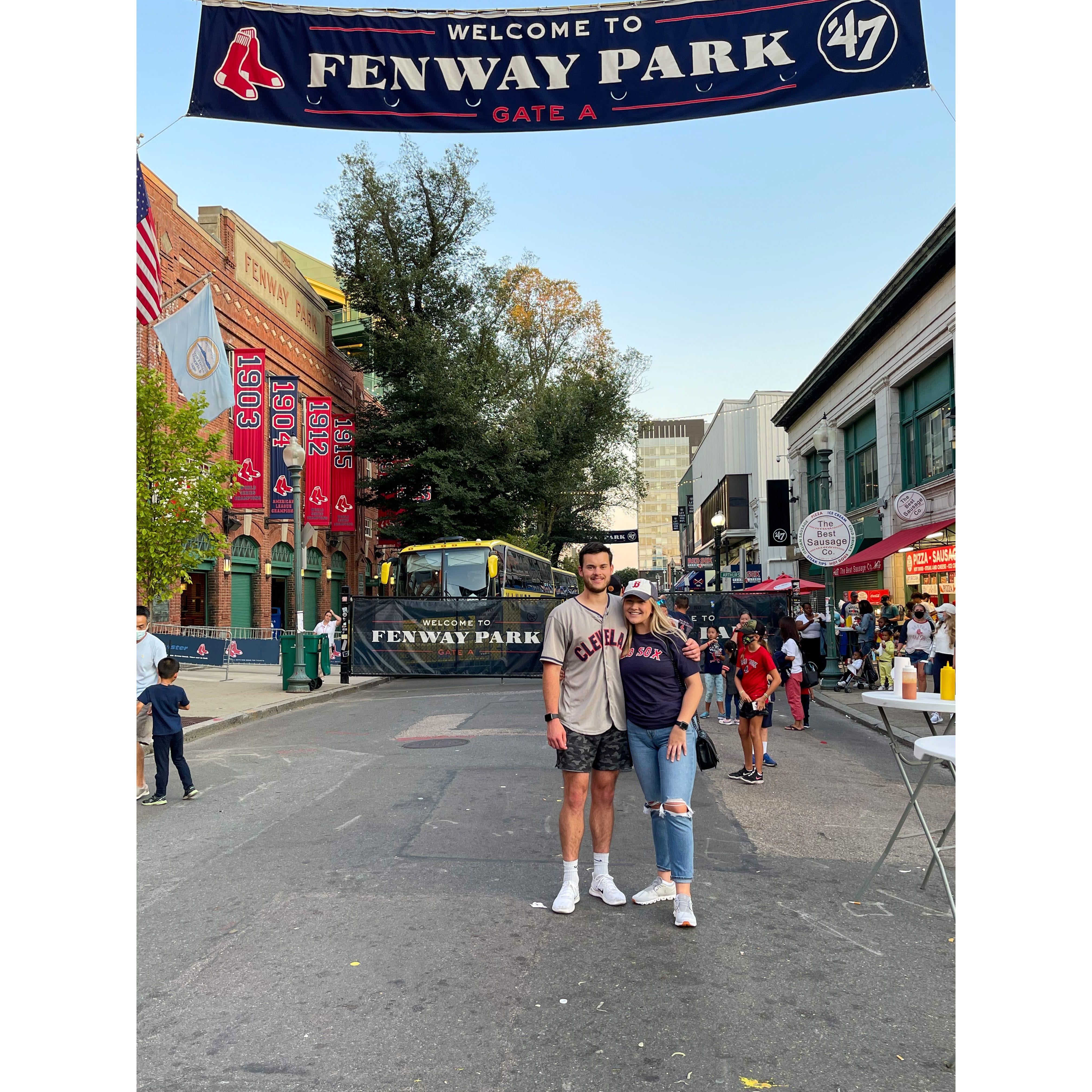 Cleveland vs Red Sox game in Boston