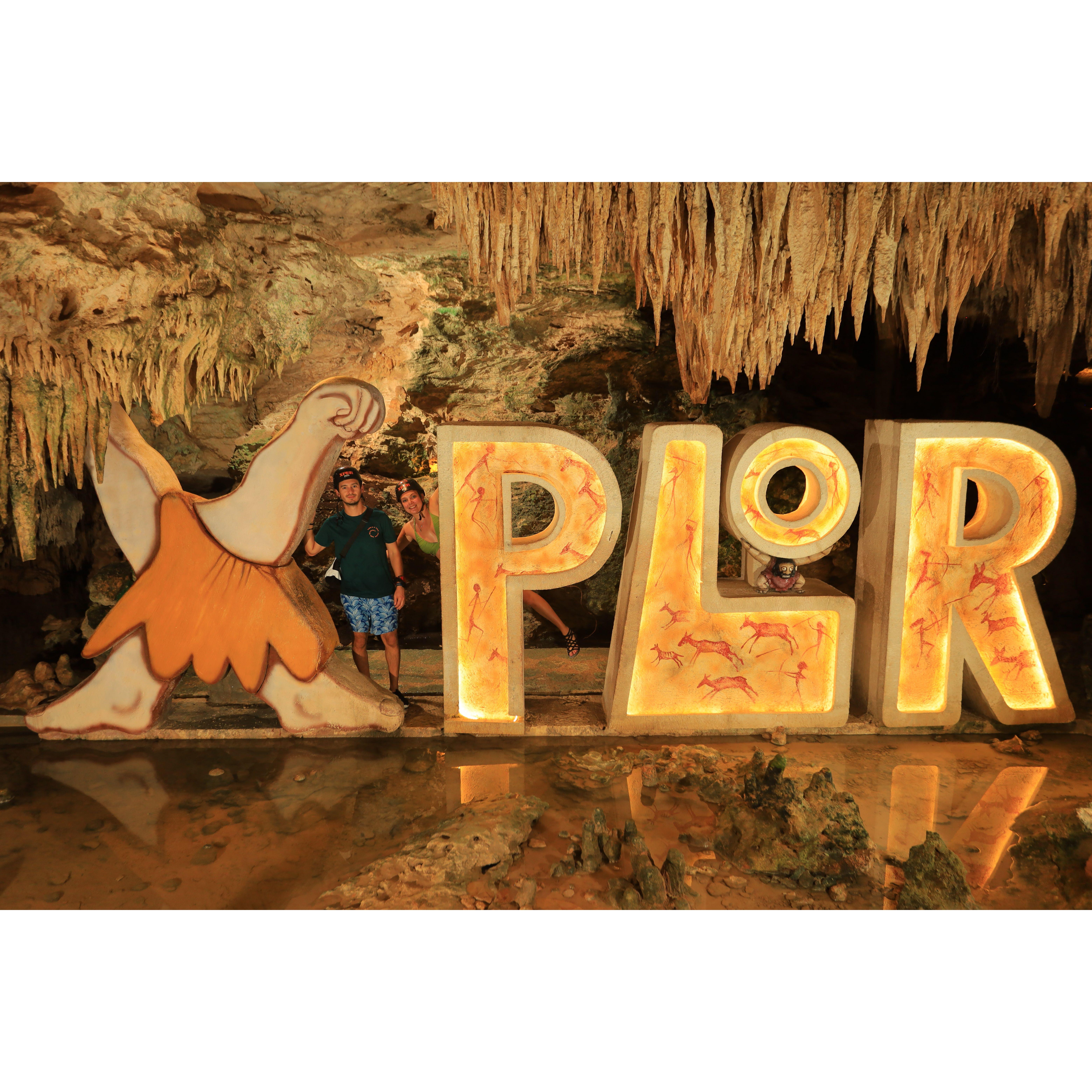 Xplor park's entrace. This whole area where you check in is a huge cave!