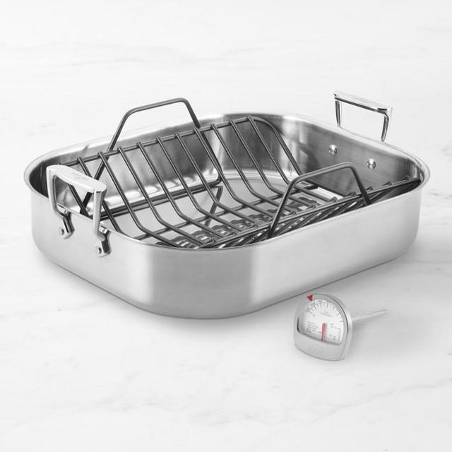 All-Clad Traditional Roasting Pan with Rack, Large