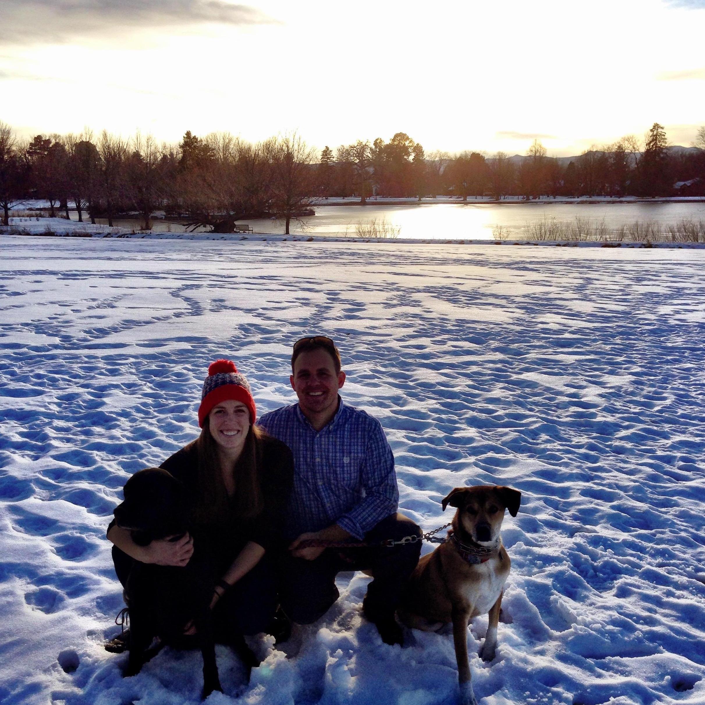 Snowy walk in that beloved park. We got engaged steps away years later.