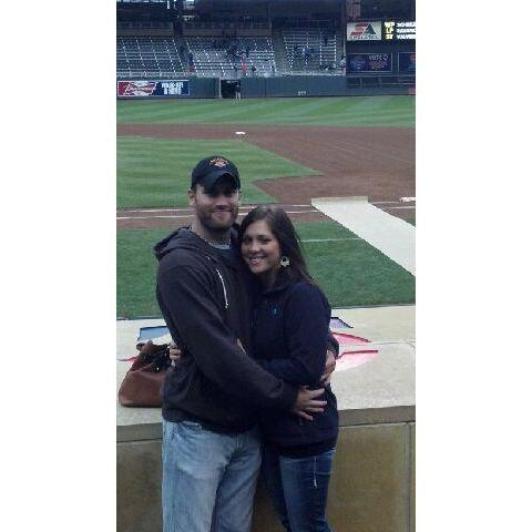 One of our very first dates to a twins game