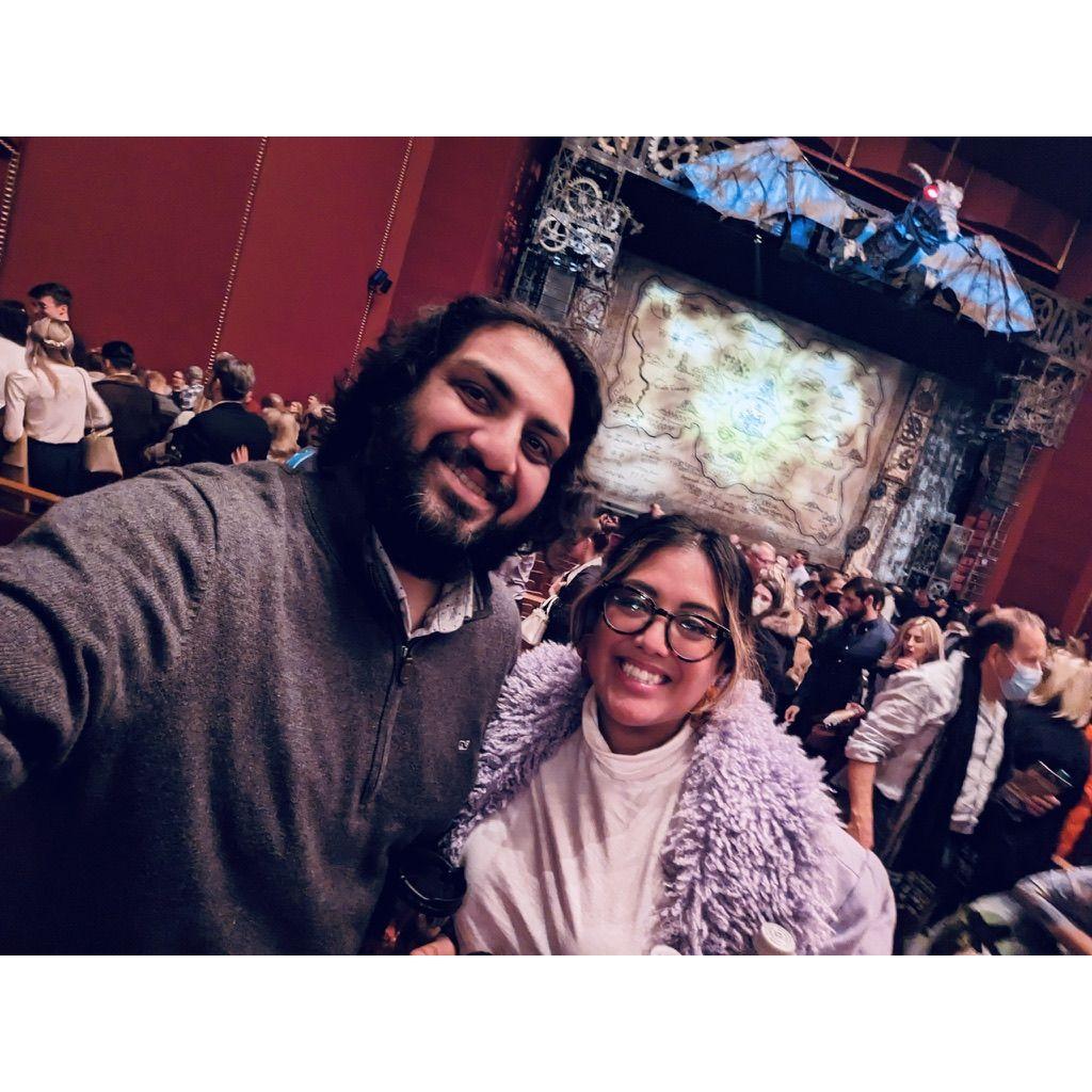 One of our early dates to Wicked --the first of many performances at the Kennedy Center.