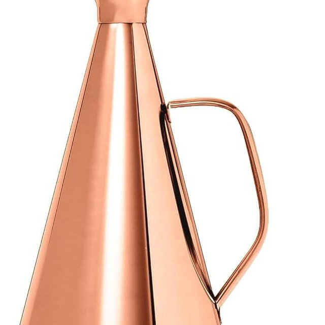 Olietta Olive Oil Dispenser Bottle Copper Stainless Steel Non Drip Leak Proof No Mess Vinegar Pourer & Kitchen Drizzler 25 oz 750ML 0.75 Litre Great for Pouring & Drizzling Easy to Clean & Leakproof