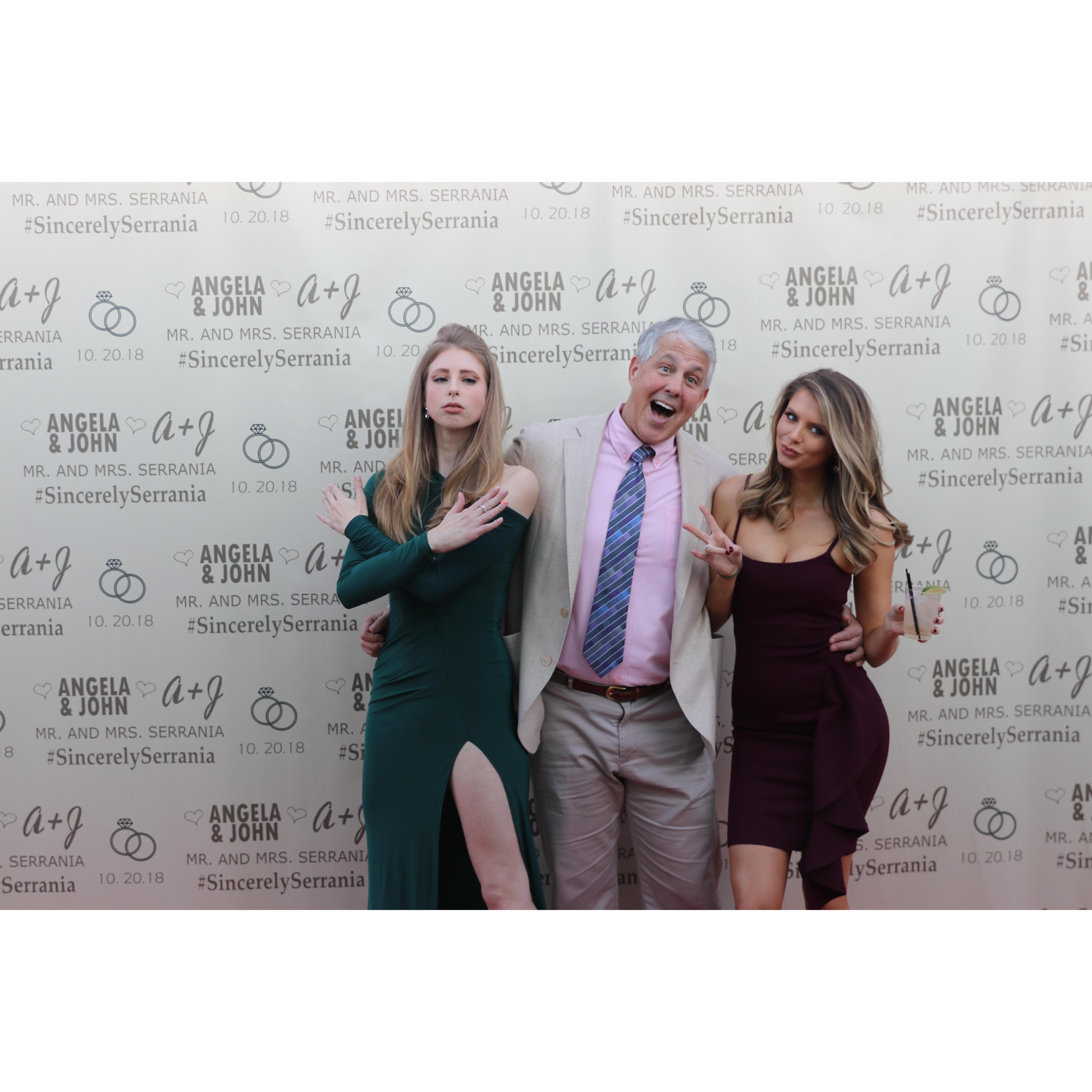 Paul Riccio with daughters Christine and Olivia
