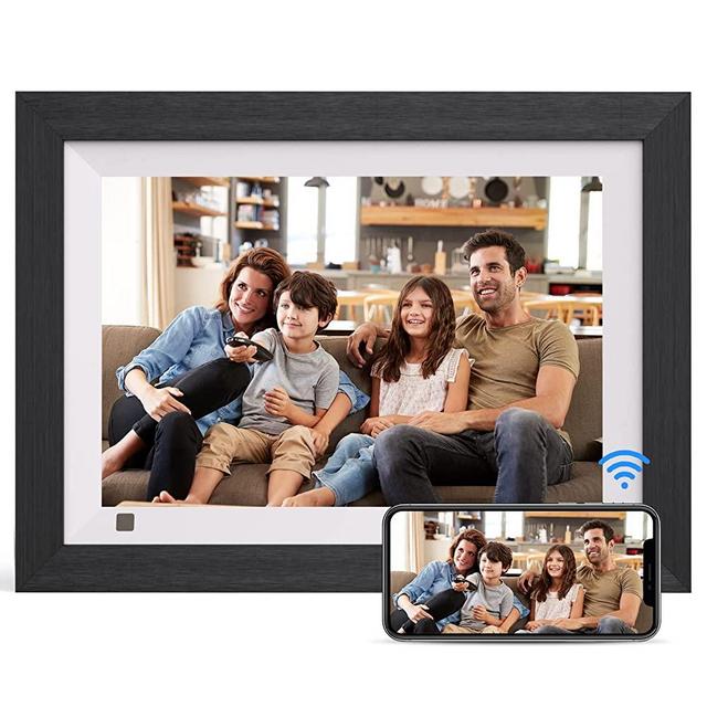 WiFi Digital Picture Frame Wood Digital Photo Frame - 8 Inch 1280x800 IPS Touch Screen,16GB, Send Photos and Videos to The Smart Digital Frame from Anywhere, Gift for Friends and Family