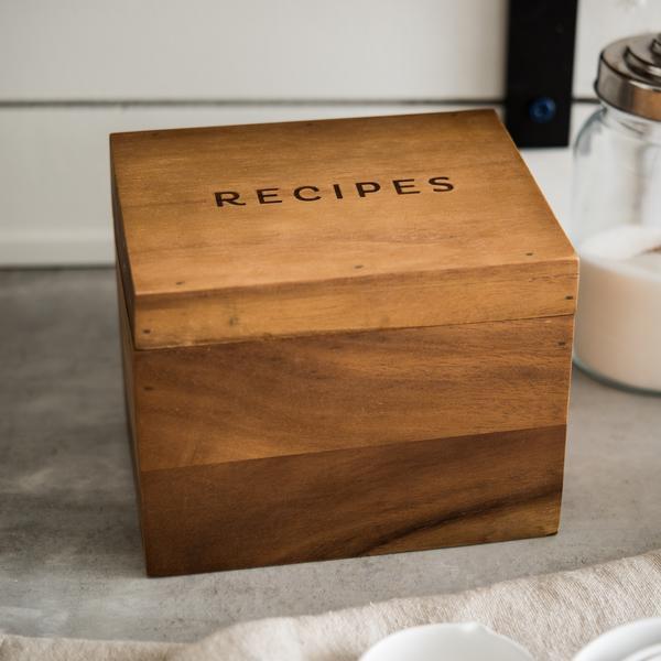 Acacia Recipe Box