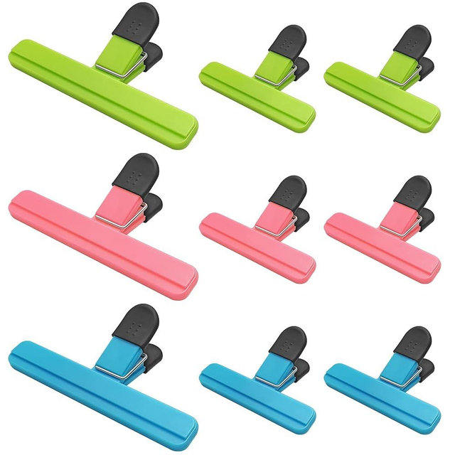 ALLTOP Chip Clips – Upgraded Wide Opening Food Bag Sealing Clips for Kitchen Storage Accessories - 9Pcs