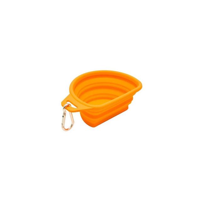 Silicone Collapsible Dog & Cat Bowl - Orange - L - 4cups - Sun Squad™