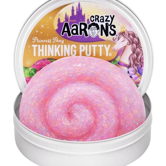 Crazy Aaron's Thinking Putty Princess Pony - 4" Pink Sparkle Putty 2021 Trendsetter Edition (3.2 Ounces) - Non-Toxic, Never Dries Out - Made in USA