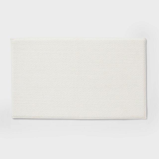 20"x34" Performance Plus Cotton Memory Foam Bath Rug Cream - Threshold™