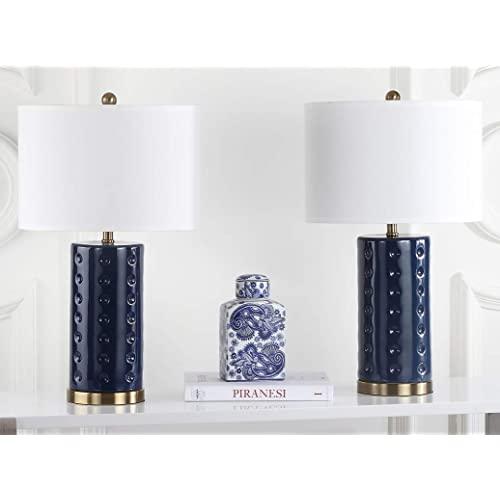 Safavieh Lighting Collection Roxanne Navy 26-inch Table Lamp (Set of 2)