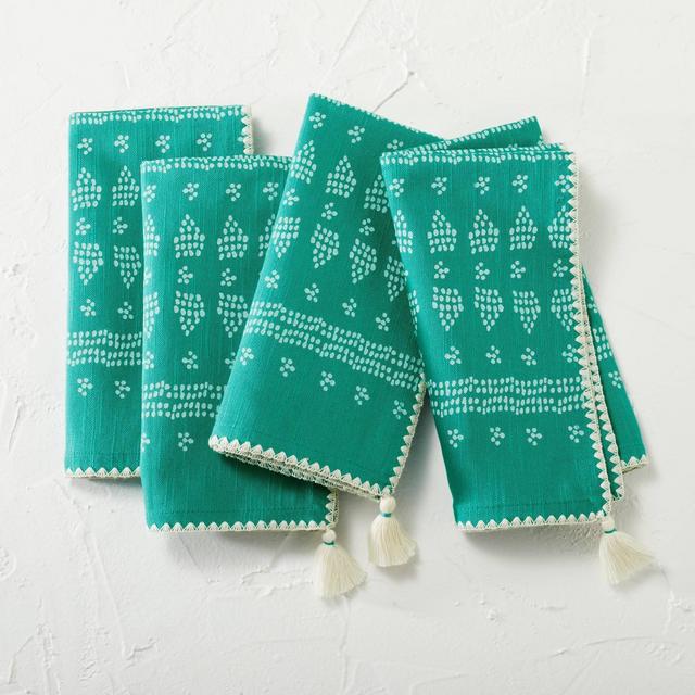 4pk Shell Stitch Napkins Blue - Opalhouse™ designed with Jungalow™