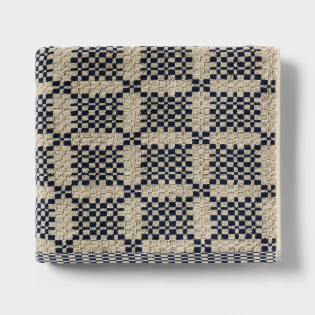 Americana Geo Bath Towel Blue - Threshold™