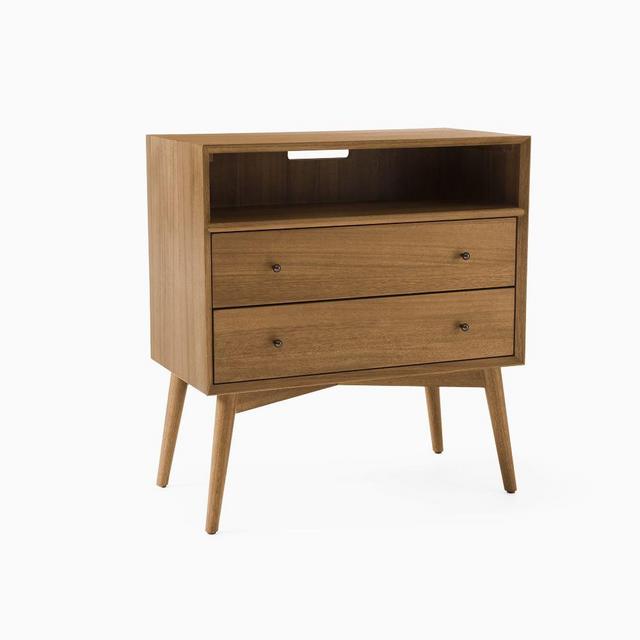 Mid-Century Grand Nightstand, Acorn