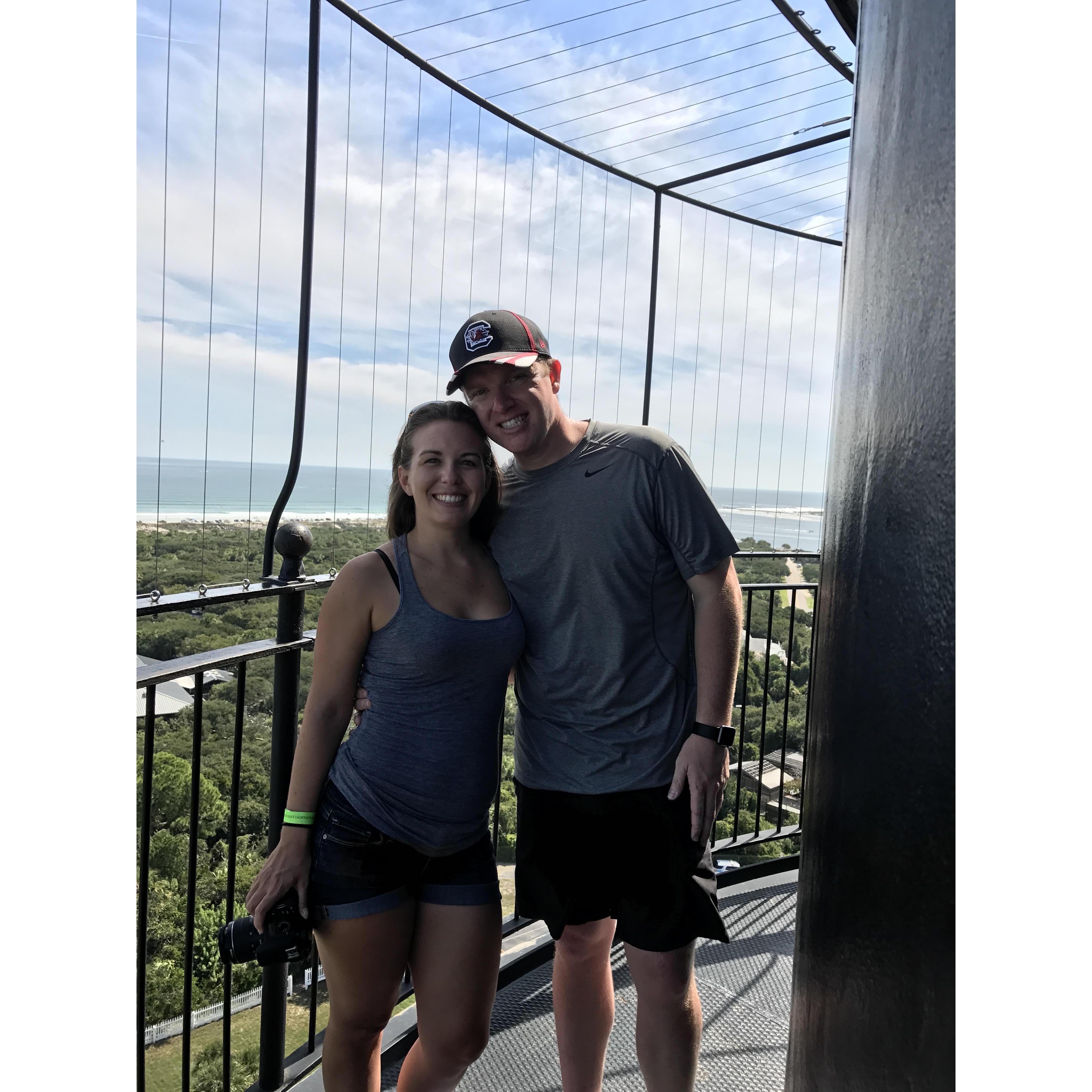 One of our first pictures together! Jessica visited Shaun when Shaun was living in Orlando and we went to the Ponce Inlet lighthouse.