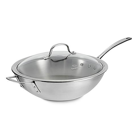Calphalon® Tri-Ply Stainless Steel 12-Inch Stir Fry Pan with Lid