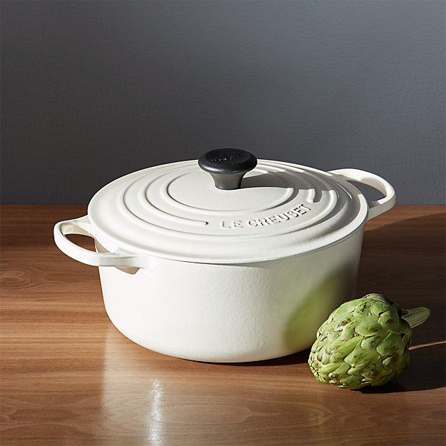 Le Creuset ® Signature 5.5 qt. Round Cream Dutch Oven with Lid