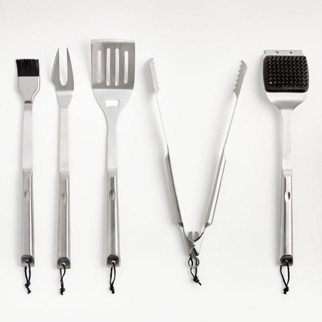 Stainless Steel Barbecue Tools, Set of 5