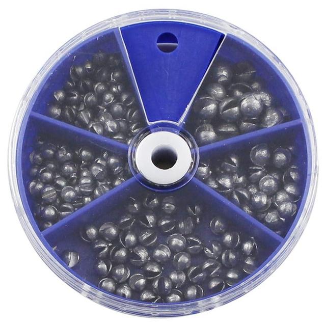 Joyiii Fishing Weights Sinkers 205pcs/100pcs Lead Split Shot Fishing Line Sinkers 5 Sizes Removable Egg Lead Assortment