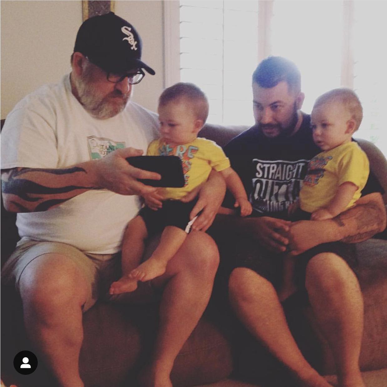 Uncle Ian exposing the boys to screen time.