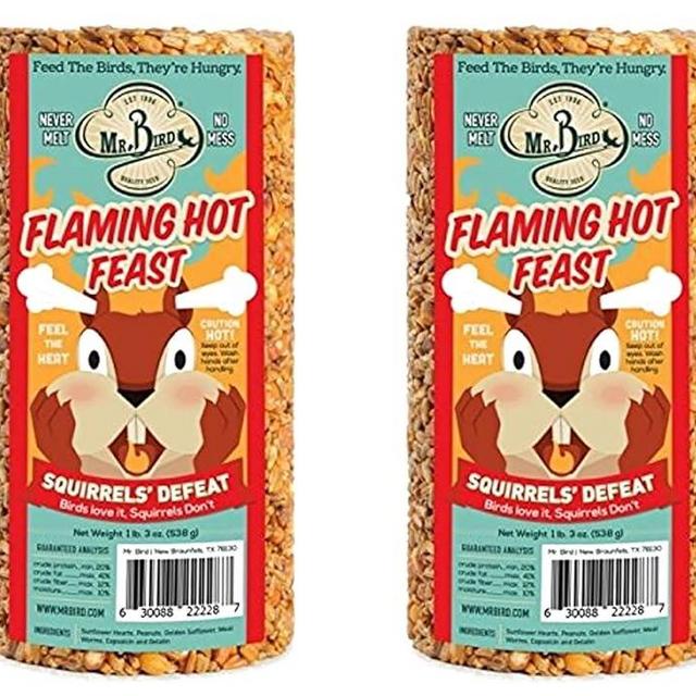 2-Pack of Mr. Bird Flaming Hot Feast Small Cylinder 19 oz.