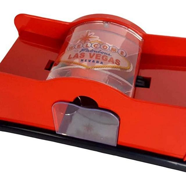 CHH Card Shuffler 2 Deck Hand Crank, "Welcome To Las Vegas"