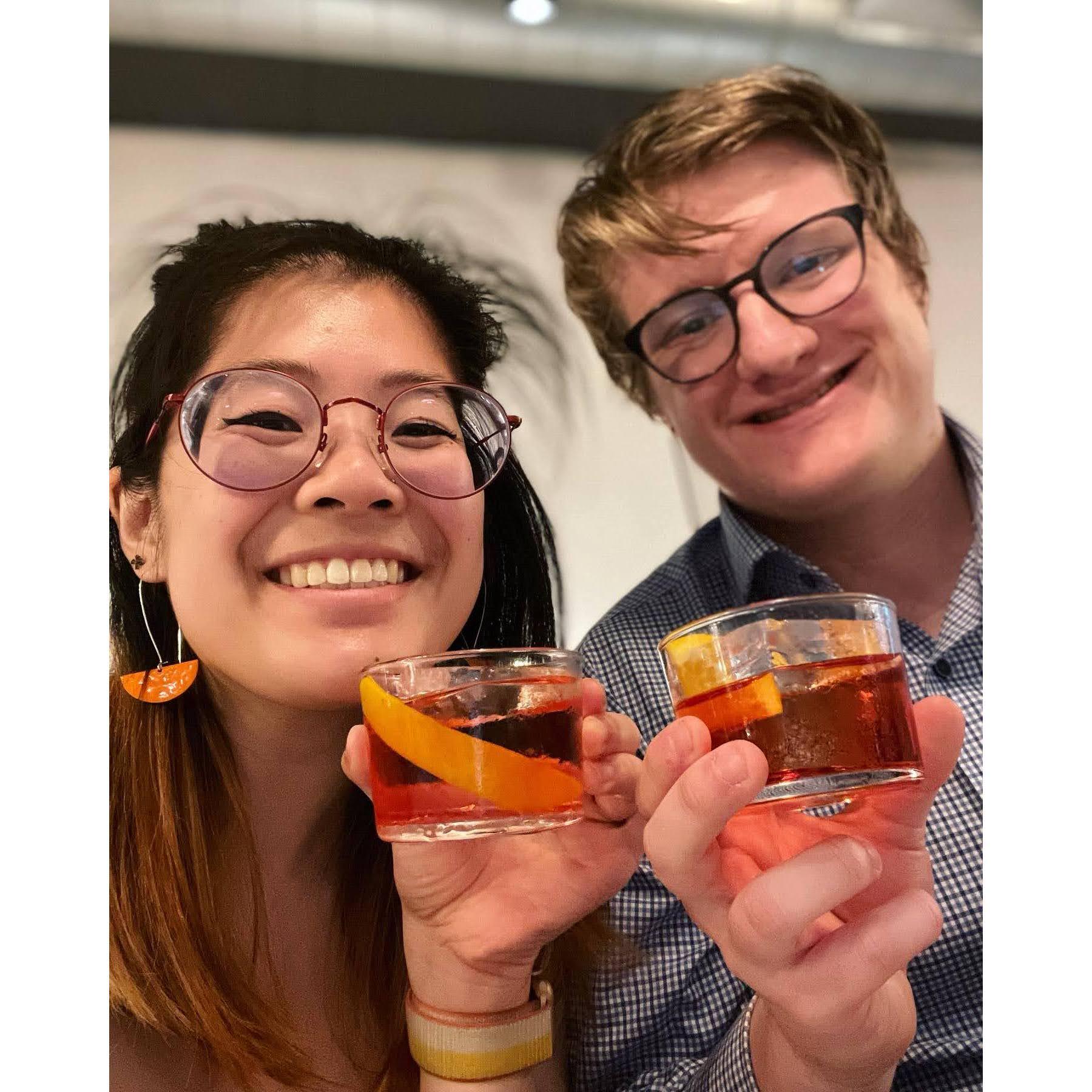 These are not negroni sbagliatos with prosecco but they are delicious!