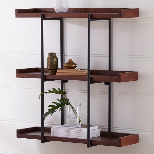 Beckett 36" 3-Tier Wall Shelf Sable