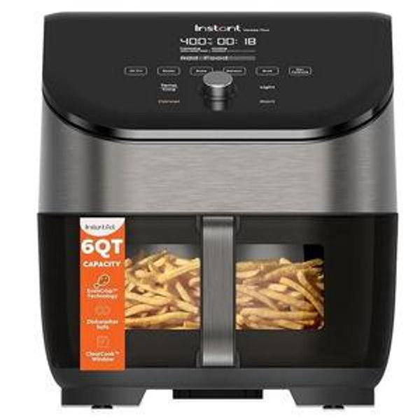 Instant Pot Vortex Plus 6QT Air Fryer with Odor Erase Technology,6-in-1 Functions that Crisps,Roasts, Broils,Dehydrates, Bakes & Reheats, 100+In-App Recipes, from the Makers of Instant Pot,1700W,Black