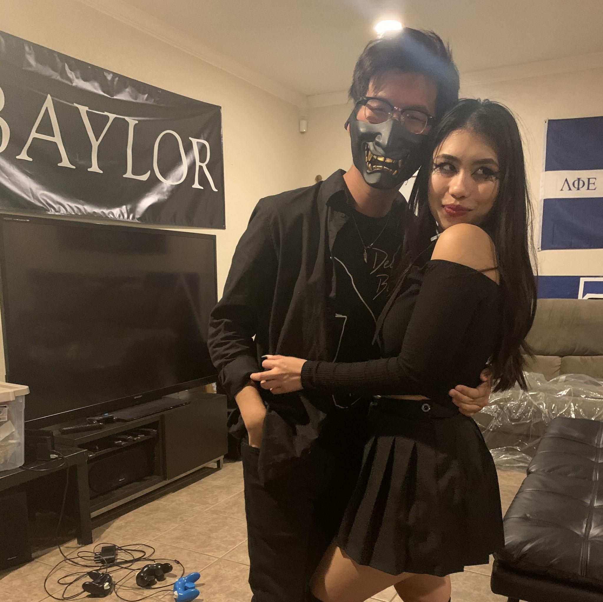 Our first photo of just us two from 2020 (before we dated!)