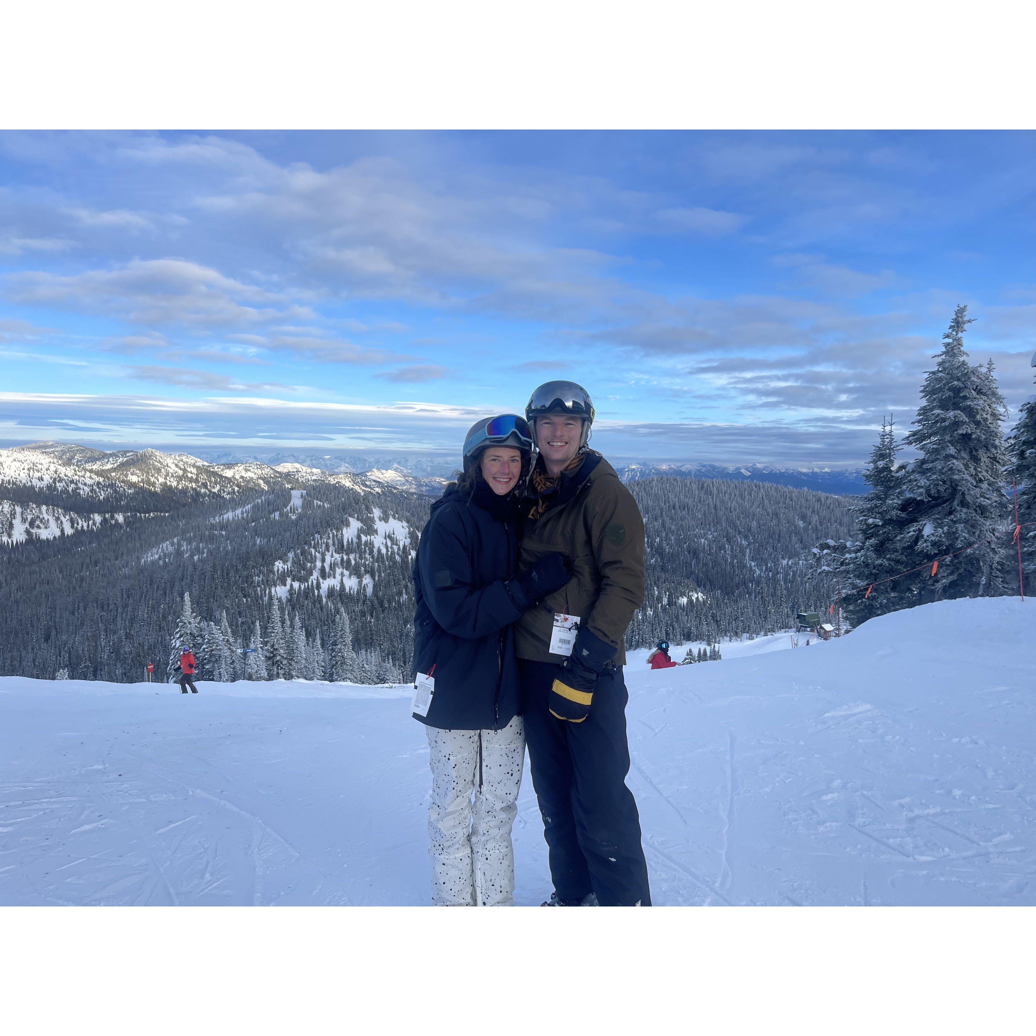 Lainey returned the favor and came to ski with Zac. We both knew we loved spending time together and decided maybe TN and MT weren't all that far after all. We started dating New Year's Eve of 2023!