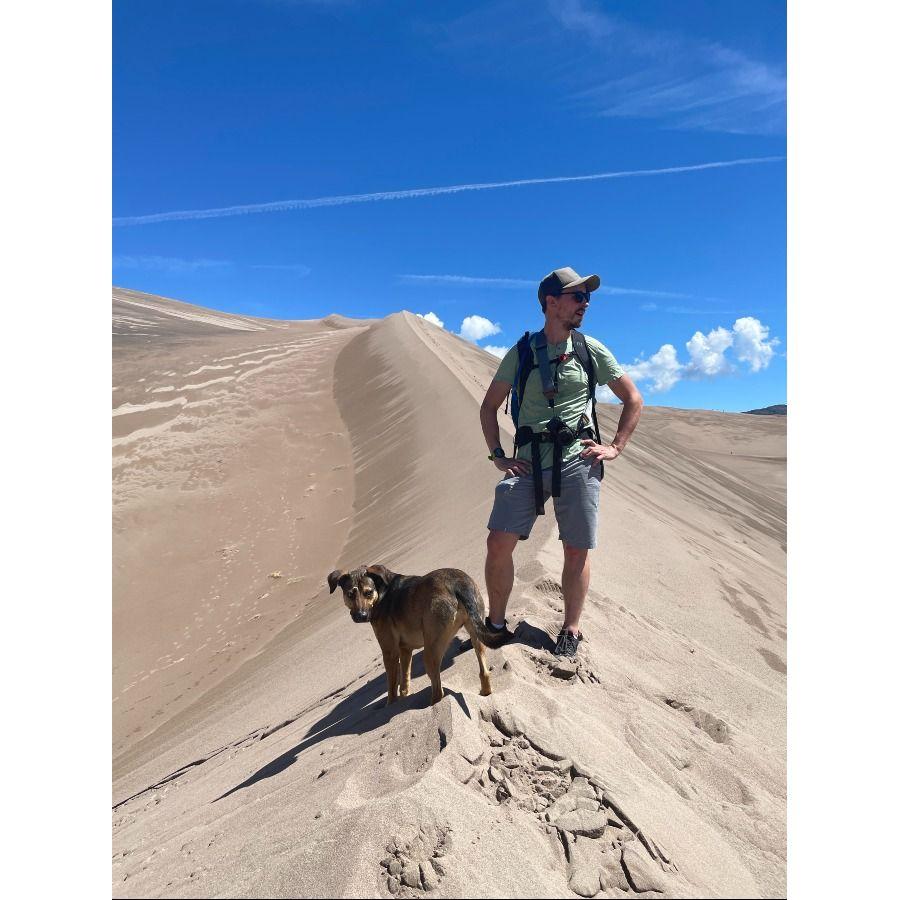 Exploring the Great Sand Dunes in Colorado.