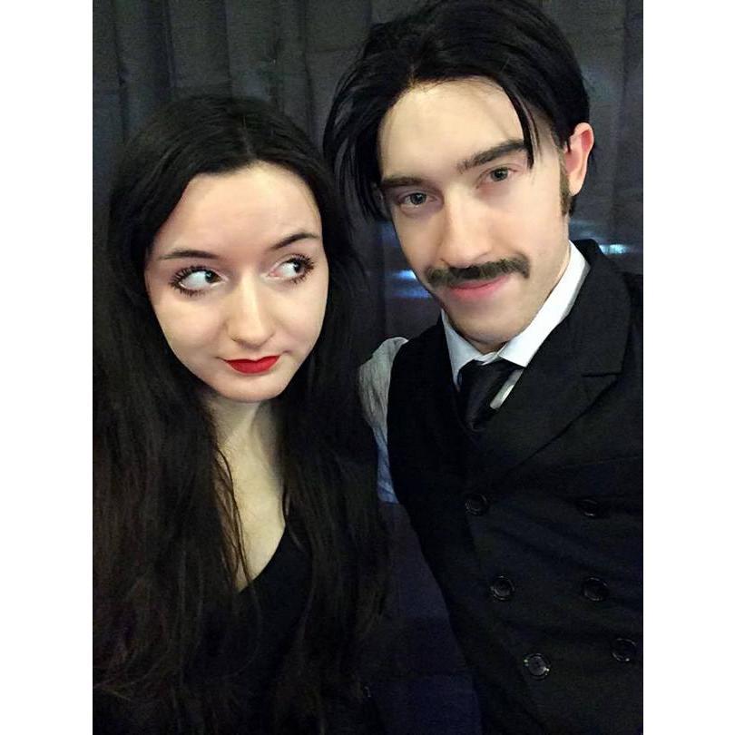Halloween costumes (Gomez and Morticia from the Addams Family)
