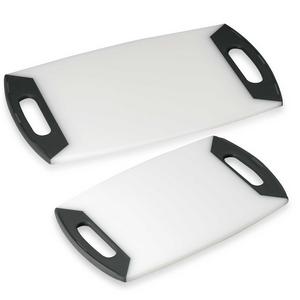 Oneida® Colourgrip® Charcoal Handle Cutting Board in White