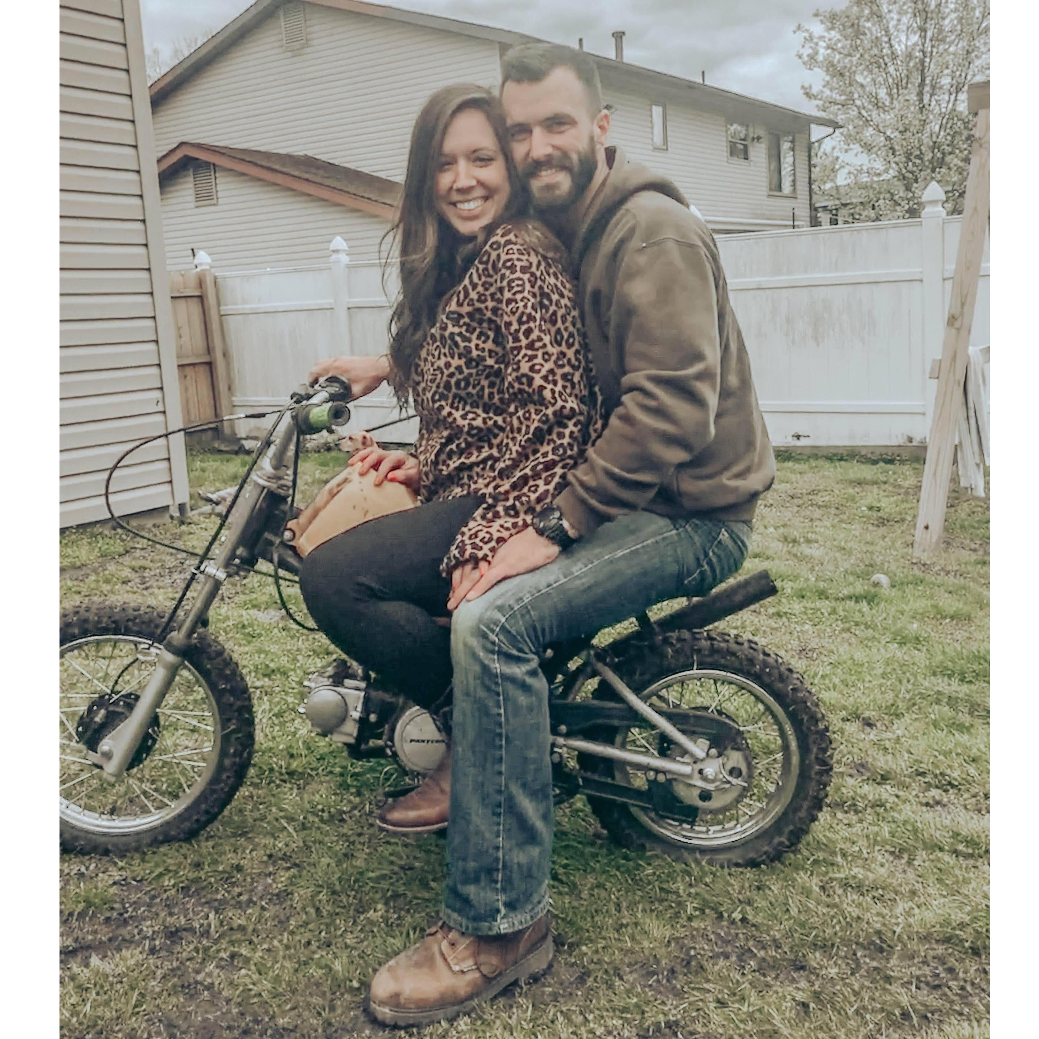 The majority of Quarantine 2020 was spent tearing up the grass in the backyard with this motorcycle.  Anything to keep the littles entertained!