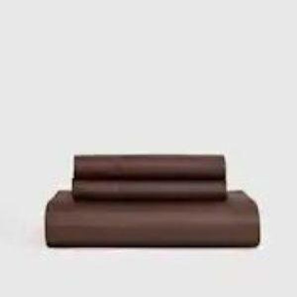 Signature Giza Cotton Sateen Fitted Sheet Set in Espresso