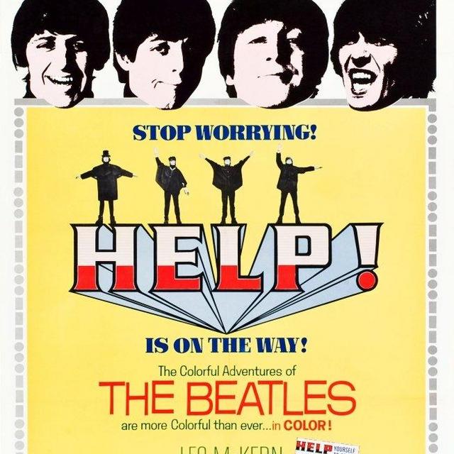 Posterazzi Help British Beatles: Ringo Starr Paul Mccartney John Lennon George Harrison 1965 Art Movie Masterprint Poster Print, (11 x 17)