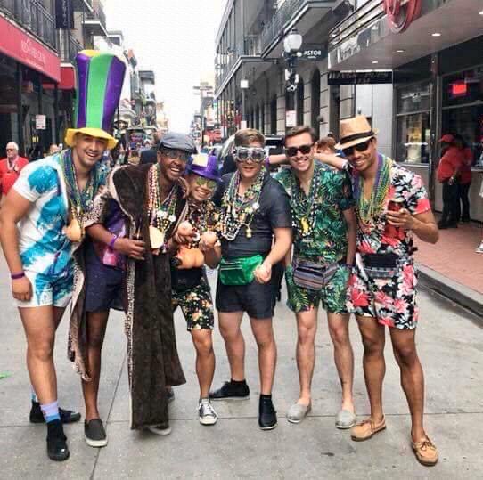Mardi Gras with the boys, Feb 2018