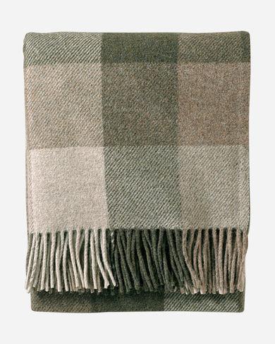 ECO-WISE WOOL FRINGED THROW