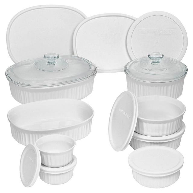 CorningWare® French White 18-piece Round & Oval Set