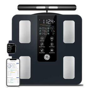 GE - Smart Scale for Body Weight 8-Electrode Full Body Composition Analyzer 27 Measurements Bluetooth - Black