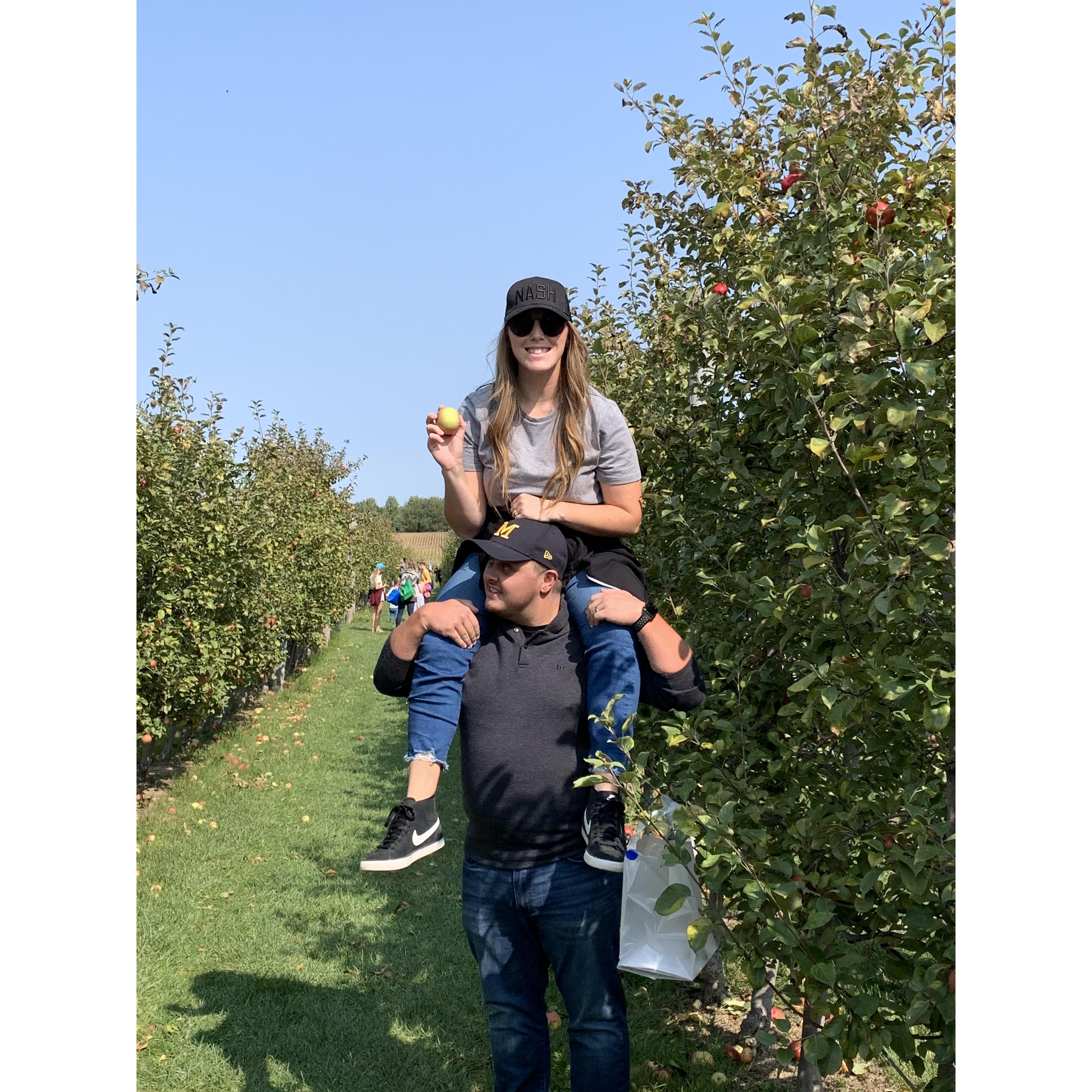 The most "basic" date: apple picking!